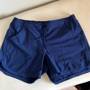 Lands’ End Navy Blue Swim Shorts with Attached Swim Bottom Size 14